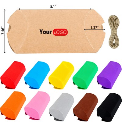 Kraft Pillow Box with Jute Twines