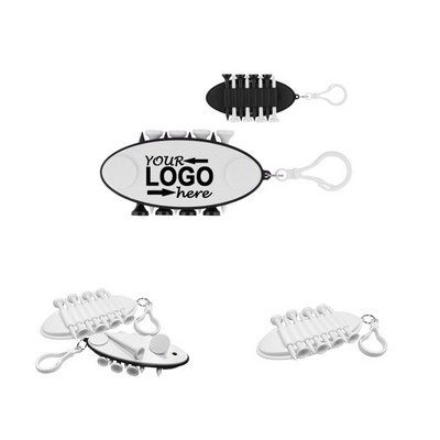 Golf Tee Set Plastic Holder Portable Golf Accessories Clip