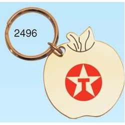 Solid Brass Apple Key Chain - ON SALE, LIMITED STOCK
