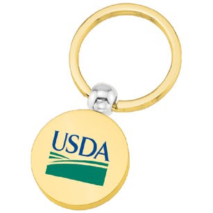 Brass 2 Tone Round Key Holder