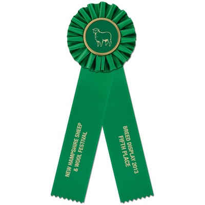 Ideal 2 Streamer Rosette Ribbon (12")