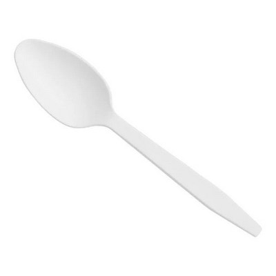 White Plastic Spoon