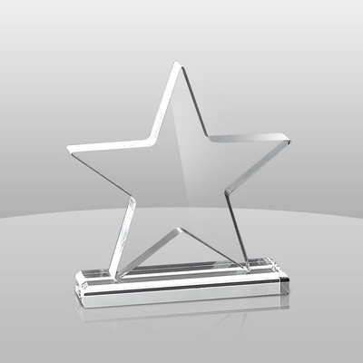 Clear Star Award w/Base (8"x7"x2")