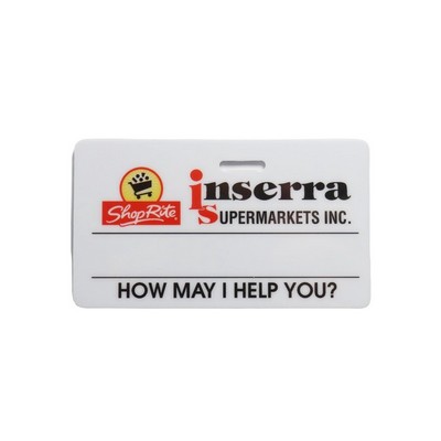 Full Color 50 Mil Name Badge (2"x3.5") Rectangle - No Personalization