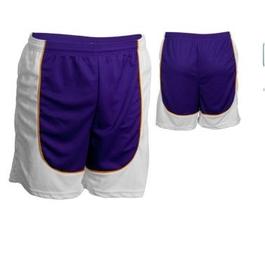 Adult Dazzle Short w/Contrast Front & Back Panel & Piping (9" Inseam)