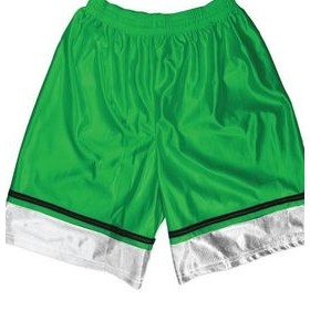 Youth 5" Inseam Cool Mesh Athletic Short w/ Contrast Bottom Panel & Piping