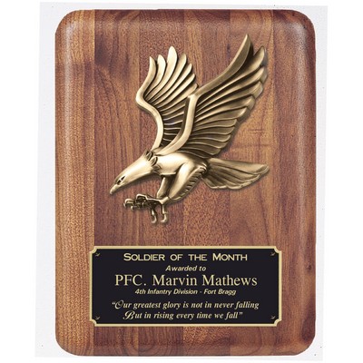 American Walnut Plaque, Eagle, 9x12"