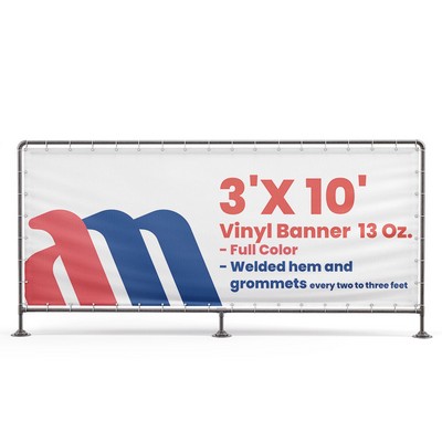 Banner 3'x10' Vinyl 13 Oz. Full Color
