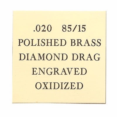Polished 85/15 Brass Engraving Sheet Stock (12"x24")