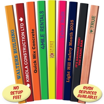Red Carpenter Pencils with Red Lead