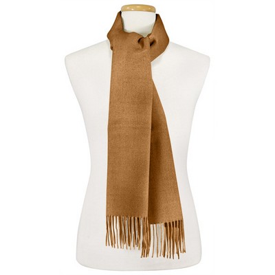 Camel Tan 100% Alpaca Scarf 11" x 70"
