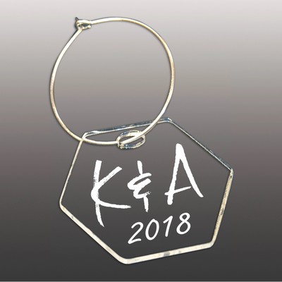 Laser Etched Acrylic Wine Charm