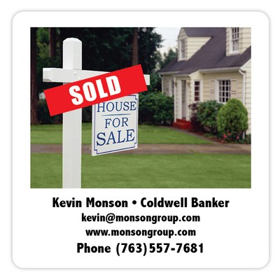 Vinyl Label Full Color (3"x3") Square w/Rounded Corners