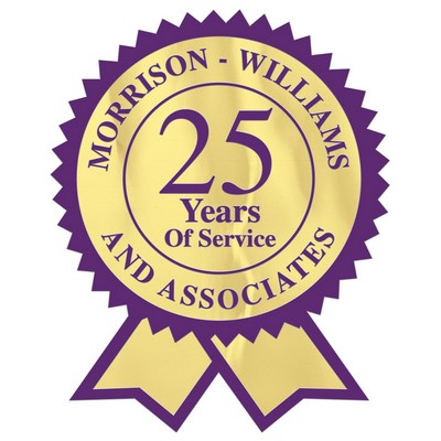 Occasion Roll Label | Seal w/Ribbons | 2" x 2 1/2" | Foil Papers