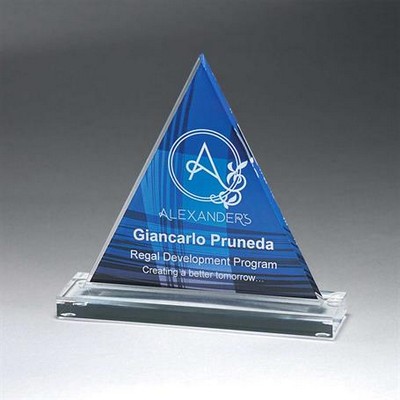 Clear Acrylic Triangle on Clear Base