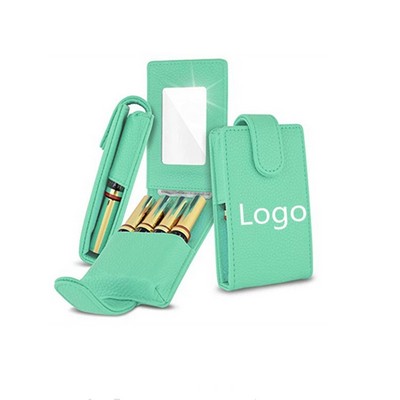 PU Lipstick Mirror Case