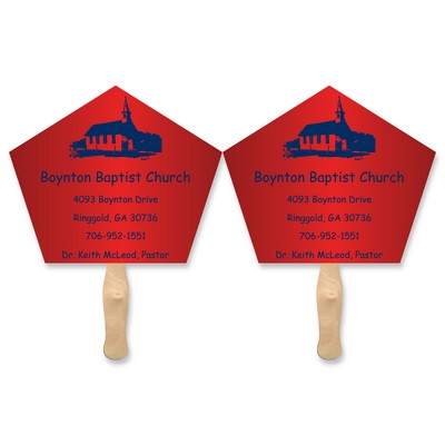 Full Color Church Shape Sandwich Fan