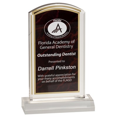Red Marbleized Acrylic Award with 5" Base (4" x 7")