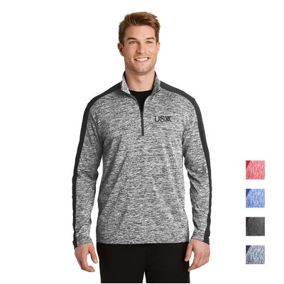 Sport-Tek® PosiCharge Electric Heather Colorblock 1/4-Zip Pullover