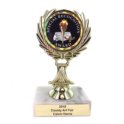 5 ¼" Trophy Rise w/ 2" Mylar Special Recognition Insert