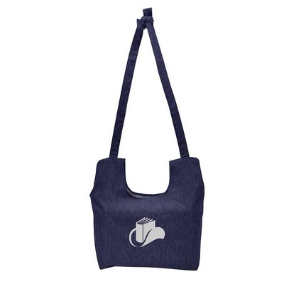 Denim Unstructured Knot Handle Bag