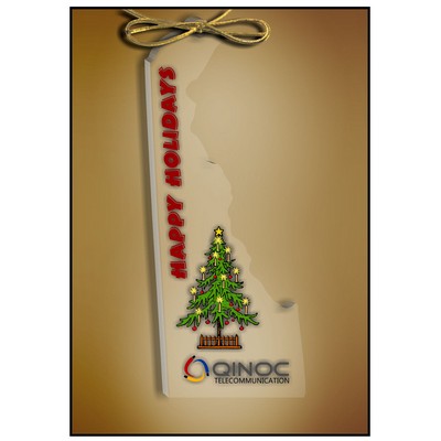 Delaware Ornament in Clear Acrylic