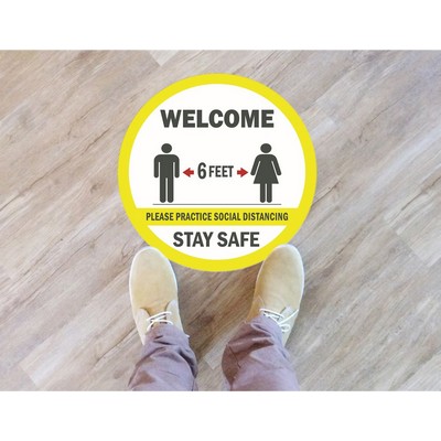 24" x 24" - Floor Graphics - Circle- 4 mil Flexible Adhesive Vinyl