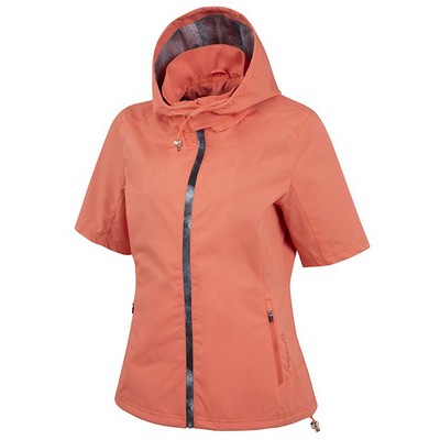 Sunice Ladies WxTech Weatherproof Short Sleeve Jacket with Packable Hood