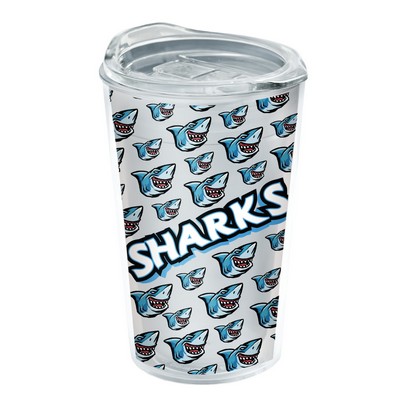 Garyline® Transparent Tumbler with Slider Lid and Full-Color Insert - 14 oz.