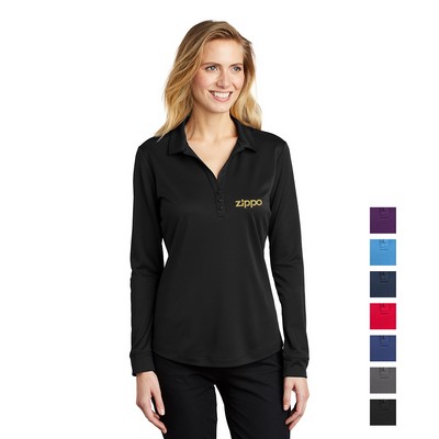 Port Authority ® Women's Silk Touch ™ Performance Long Sleeve Polo
