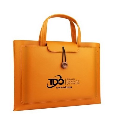 15" PU Leather Pocket Handle Bag Cover Case