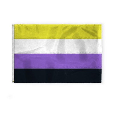 4 ' x 6 ' 1ply Nylon Non-Binary Pride Deluxe Flag