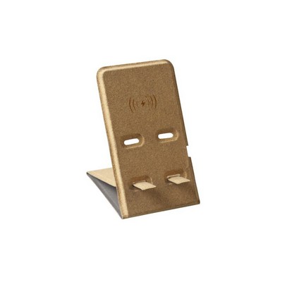 Foldable Stand Cork Wireless Induction Charger Mobile Phone Holder