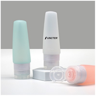 3 OZ Silicone Travel Refillable Bottles, Travel Size for Shampoo,Conditioner,Lotion,Toilet