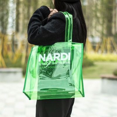 Clear Jelly Neon PVC Tote Handbag