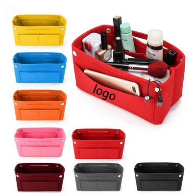 Medium Multi functional Felt Cosmetic Bag / Makeup Handbag