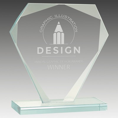 Cut Diamond Jade Glass Award