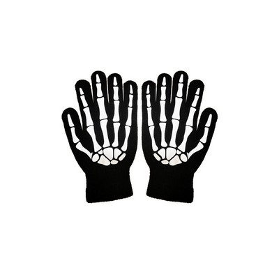 Skull knitted gloves