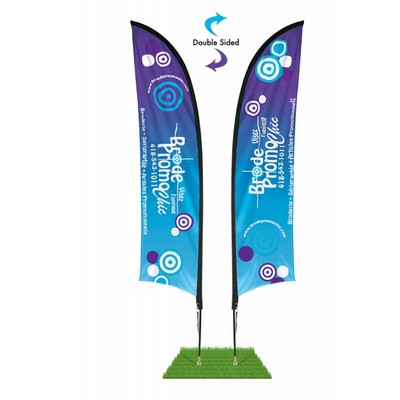 9' Shark Fin Wind Flag Only - Double Sided