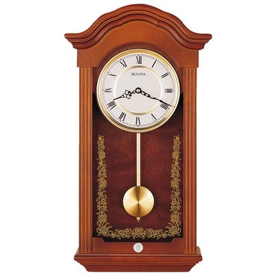 Bulova® Yarmouth Wall Clock W/ Silver Medallion