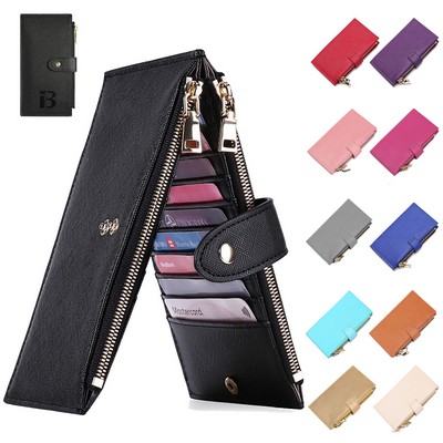 PU Leather Women's Purses RFID Bifold Wallet