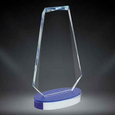 Cardiff Sail Crystal Award, 9 1/2"H
