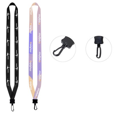 Lanyard With Clamshell and Plastic Swivel J Hook