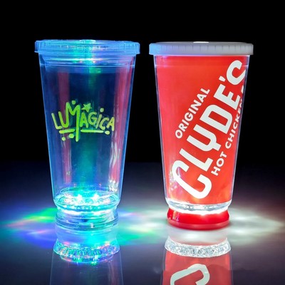 14 Oz Double Wall Flashing LED Light Up Cup