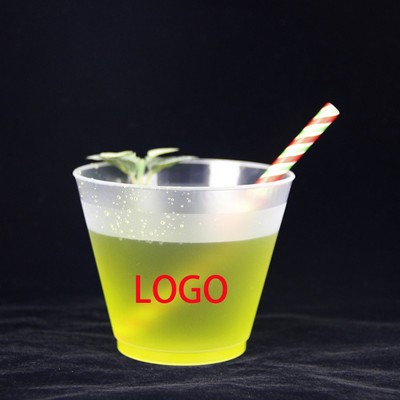 9 Oz. Custom Food Grade Plastic Clear Frosted Beach Cocktail Cup