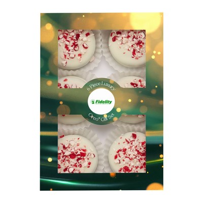 Luxury Chocolate Oreo Gift Sets - 6 Piece - White Chocolate Peppermint