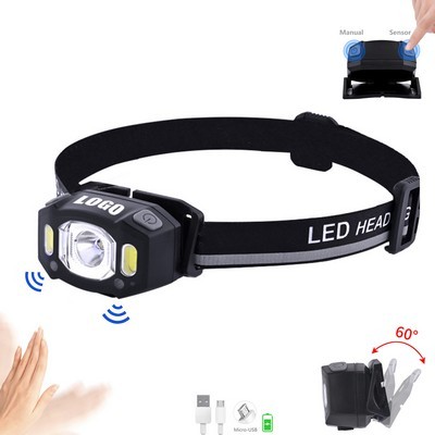 Sensitive Head Flashlight w/Side Lights