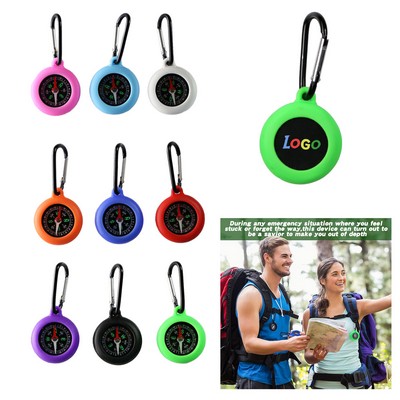 Silicone Compass with Carabiner Clip