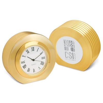 Presidential II Desk Clock W/ Silver Medallion