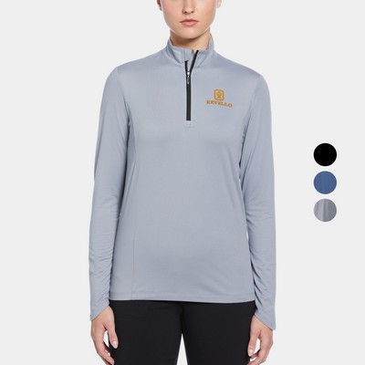 Callaway® Wind & Water Resistant UPF 50+ Women's Quarter Zipper Pullover with Custom Logo